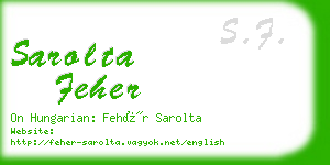 sarolta feher business card